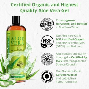 Seven Minerals Aloe Vera Gel 98.7% Organic 12 oz product bottle
